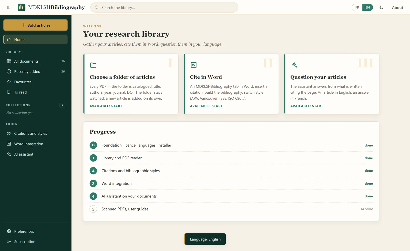 Your research library