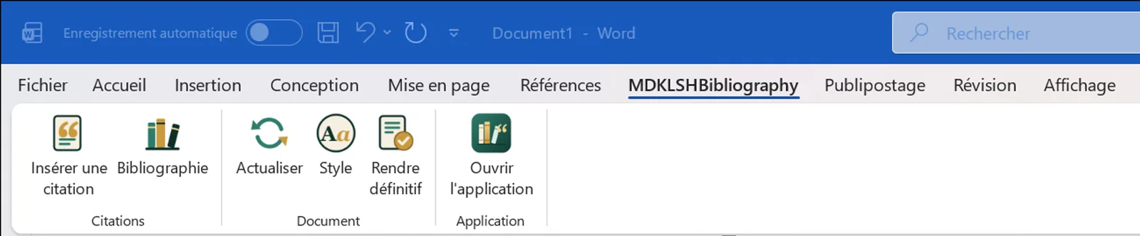 Le complément dans Word