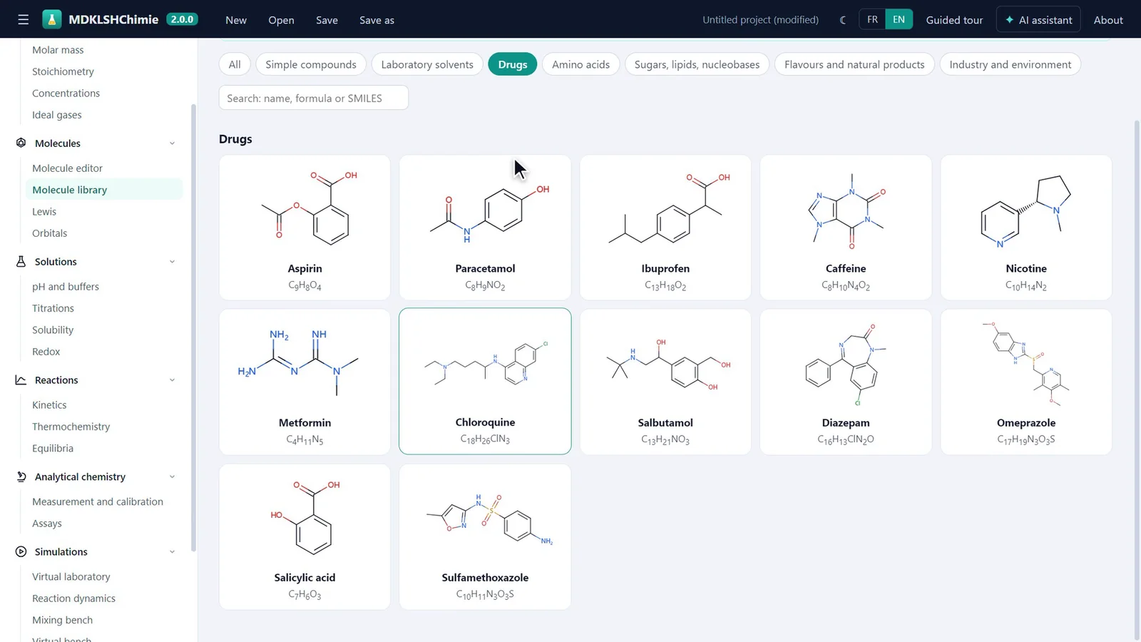 Molecule library
