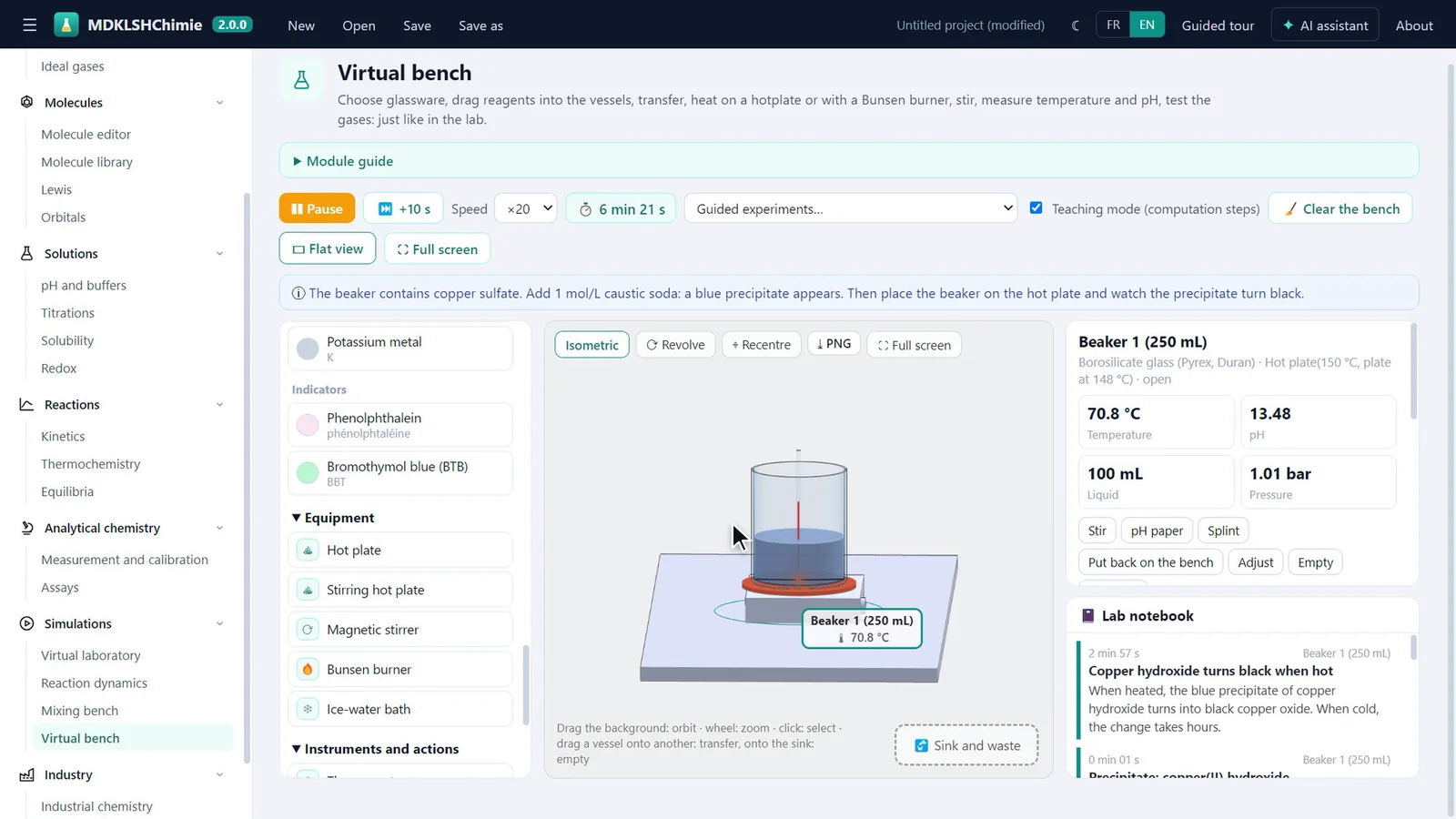 Virtual bench